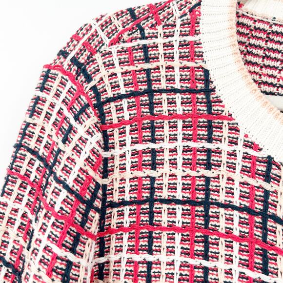 Ann Taylor Womens Preppy‎ Fall Tweed Button Front Career Cardigan Sweater Size L - Picture 4 of 7